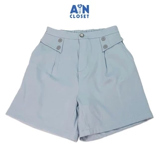 Quần đùi cho mẹ Xanh xi măng chéo Hàn - AICDMEJPWQEO - AIN Closet