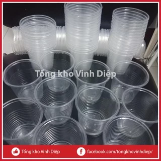 Cốc nhựa,Ly nhựa dùng 1 lần đựng nước uống,trà sữa, đựng canh, đựng cháo chịu nhiệt (50cốc/1 dây)