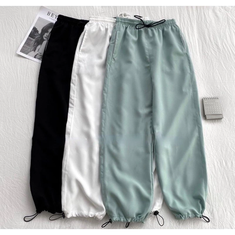 Quần Jogger Kaki Unisex có dây rút màu ĐEN/TRẮNG/MINT ❤️/Nam nữ unisex/FREESHIP 🦋