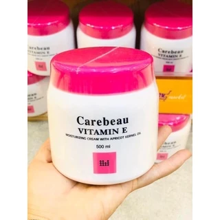 Kem dưỡng da toàn thân vitamin E Carebeau màu hồng 500ml Thái Lan
