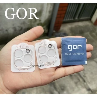 Bộ 2 dán kính GOR bảo vệ Cụm camera iPhone 15 Pro Max, 15 Plus, 14 13 Pro max, 12 Pro Max, 11 bảo vệ siêu tốt trong suốt