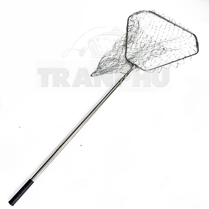 Vợt Cá Inox Vành Tam Giác – Chuyên Dụng Vớt Cá, Bền Chắc, Chống Gỉ