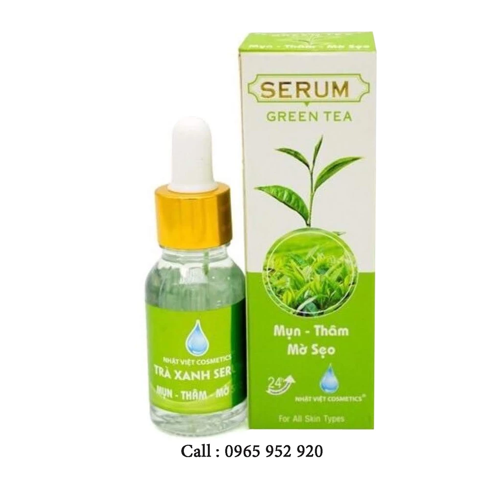 SERUM MỤN XÓA THÂM MỜ SẸO TRÀ XANH TINH CHẤT SERUM NHẬT VIỆT COSMETICS 15ML