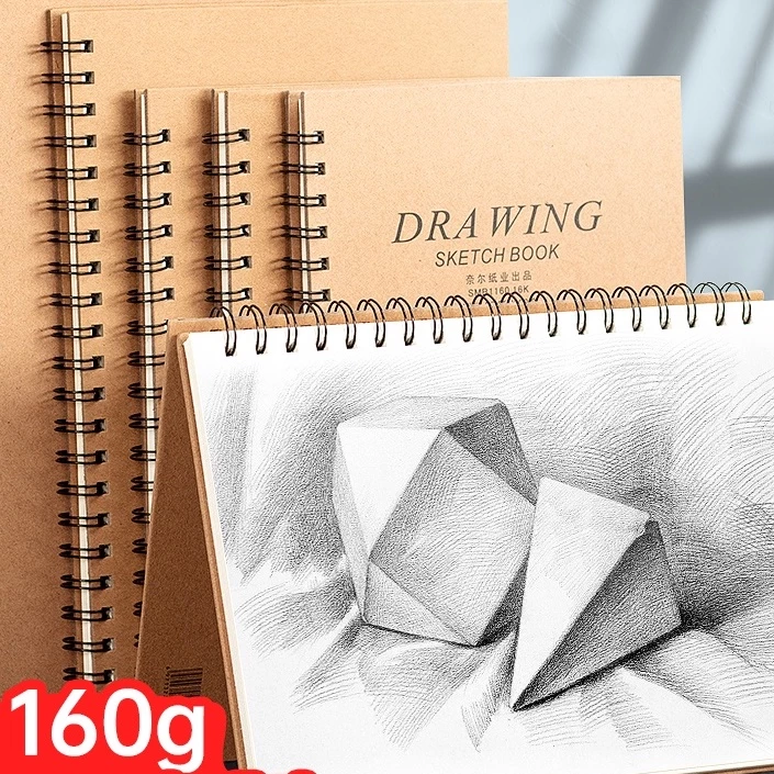 [ TÂM TÂM ]-Sổ tay vẽ chì phác thảo sketchbook DRAWING  32 tờ 160gsm khổ A4 A3 (Size lỡ) dùng cho phác thảo