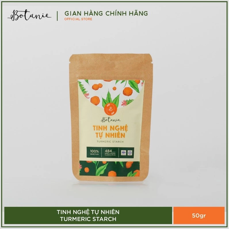 Tinh bột nghệ tự nhiên Botanie 100% tinh nghệ thiên nhiên- Có thể dùng đắp mặt nạ