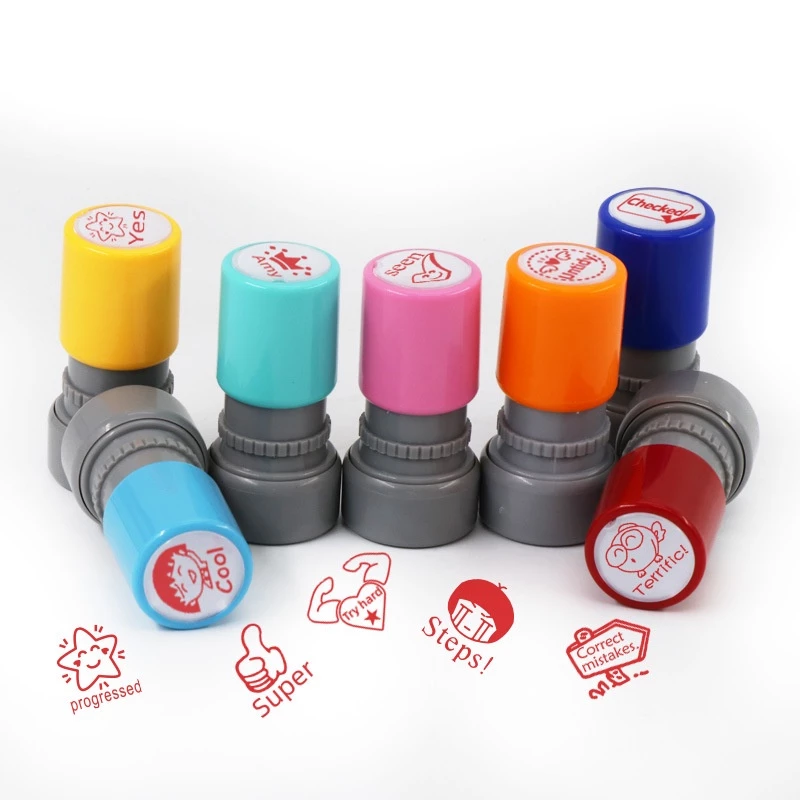 Con Dấu Nhựa Thỏi Son⭐️lời khen thưởng chữ tiếng anh mộc sáp đóng dấu stamp cho bé