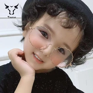 Năm 2021 kính mát trẻ em gọng kim loại mới xu hướng thời trang Hàn Quốc kính trẻ em gradient