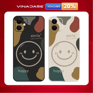 Ốp lưng Vina Case Iphone 6S/6 Plus/7G/8G/X/Xs/11/12/....dẻo cạnh vuông bảo vệ camera hình Happy Smile