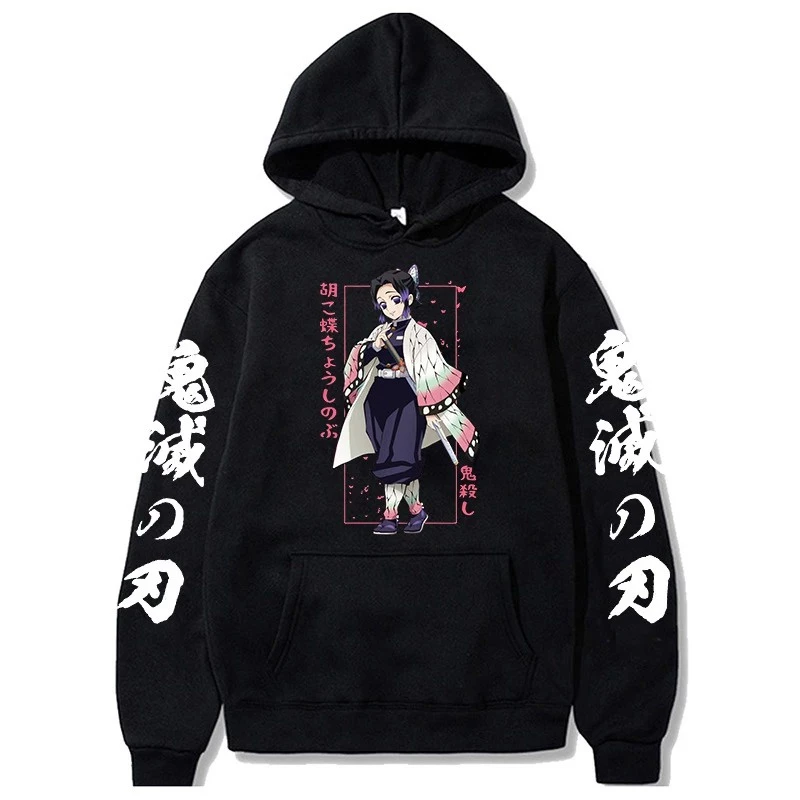 Kimetsu Không Yaiba Nam/Nữ Demon Slayer Khoác Harajuku Anime Nhật Bản Kawaii Áo Hoodie Kimetsu Hoạt Hình Áo Tanjiro Nezu