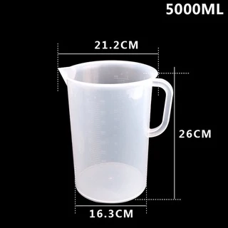 Ca đong ml nhựa định lượng cao cấp Dung tích tối đa 5 lít - Ca đong định lượng 2000ml 3000ml 5000ml có vạch chia