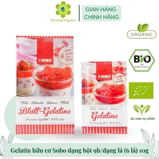 Gelatin hữu cơ Sobo dạng bột/dạng lá, gelatine làm kẹo dẻo, thạch cho bé, gelatine bột, gelatine lá, gelatine Đức