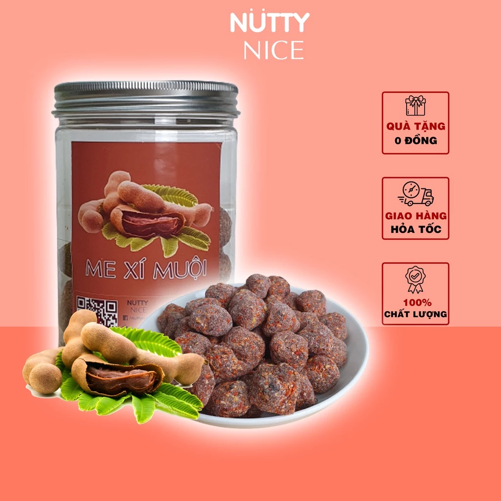 Me Xí Muội 100g-350g-500g NUTTY NICE, đồ ăn vặt Sài Gòn, siêu ngon và rẻ