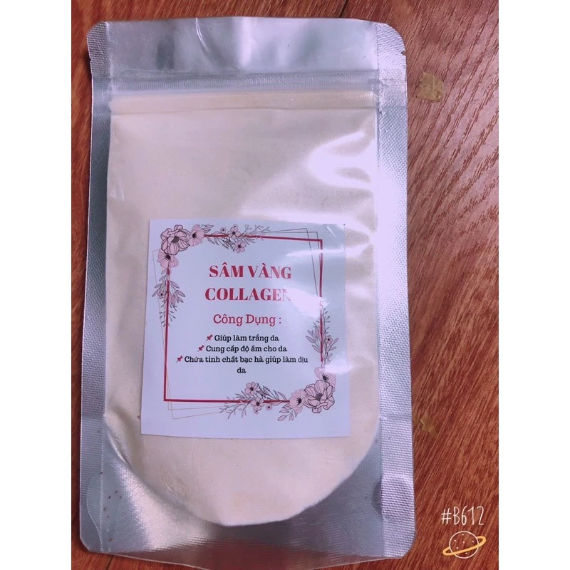 Mặt nạ xâm vàng colagen (túi 100g) do máy in hỏng nên nhà e không in tem dán nữa ạ