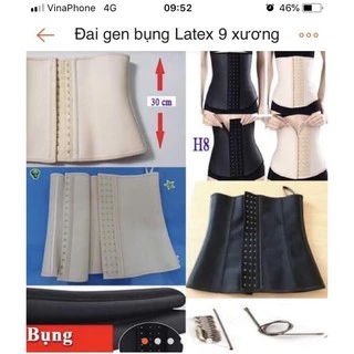 ĐAI NỊT BỤNG LATEX 9 XƯƠNG ITANYA 30cm