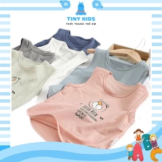 Áo thun trẻ em cộc tay xuất xịn , áo phông bé trai hình gấu cho bé trai bé gái Tiny Kids  bé từ 6-28kg