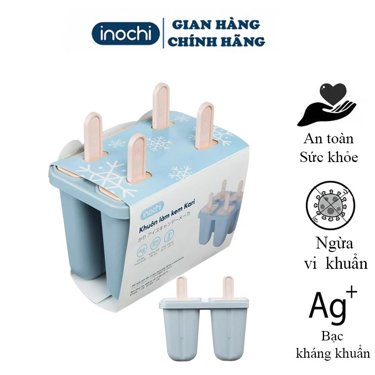 Khuôn làm kem -kari INOCHI an toàn không mùi an toàn tuyệt đối, dễ dàng tách kem ra khỏi vỉ