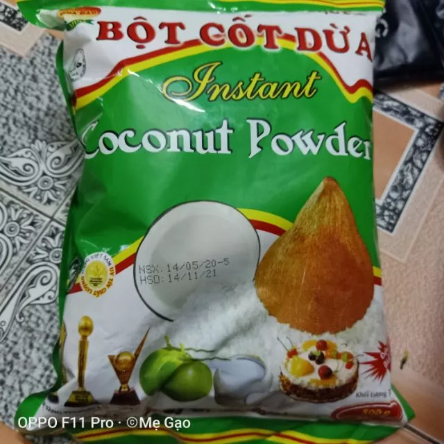 10 Gói Bột Cốt Dừa MiNa Quả Đào (500g)