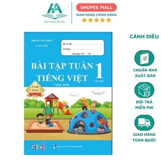 Sách Bài Tập Tuần Tiếng Việt Lớp 1 Học Kì 1 ( Cánh Diều) (1 cuốn) Hải Anh Books