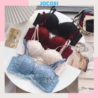 Áo ngực nữ ren không gọng, áo lót đệm bàn tay nâng ngực tạo khe sexy gợi cảm JOCOSI A5464