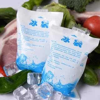 Bộ 10 cái túi chườm đá gel bơm nước nén giảm đau giữ tươi thực phẩm trong tủ lạnh cách nhiệt
