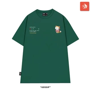 Áo Thun Unisex Undo Gossip Happy Màu Dark Green 100% Standard Cotton - Local Brand Chính Hãng