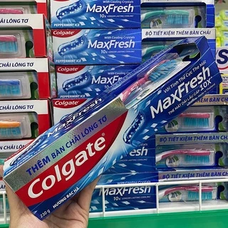 ̣(Tặng bàn chải) Kem đánh răng Colgate Maxfresh 225g_Xanh dương