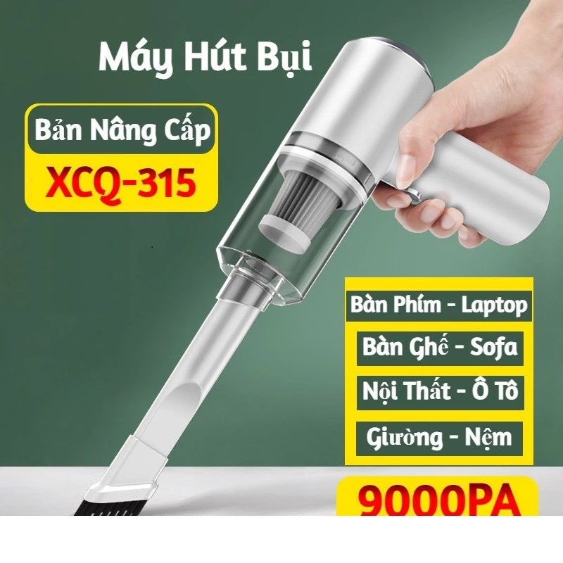 Máy hút bụi cầm tay - Máy hút  không dây lực hút siêu mạnh sử dụng pin sạc, dùng hút bụi ô tô, bụi giường thảm - HB1