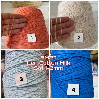 (27)Len sợi cotton milk nhiều size nhiều màu