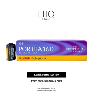Phim Kodak Portra ISO 160, Màu Color, 135/35mm x 36 Kiểu, In Date Cho Máy Chụp Ảnh Film - LIIQ Flash
