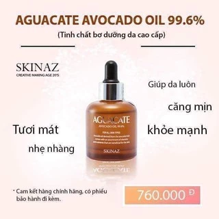 Tinh chất bơ Skinaz Hàn Quốc 30ml Chính Hãng Aguacate Avocado Oil 99,6%
