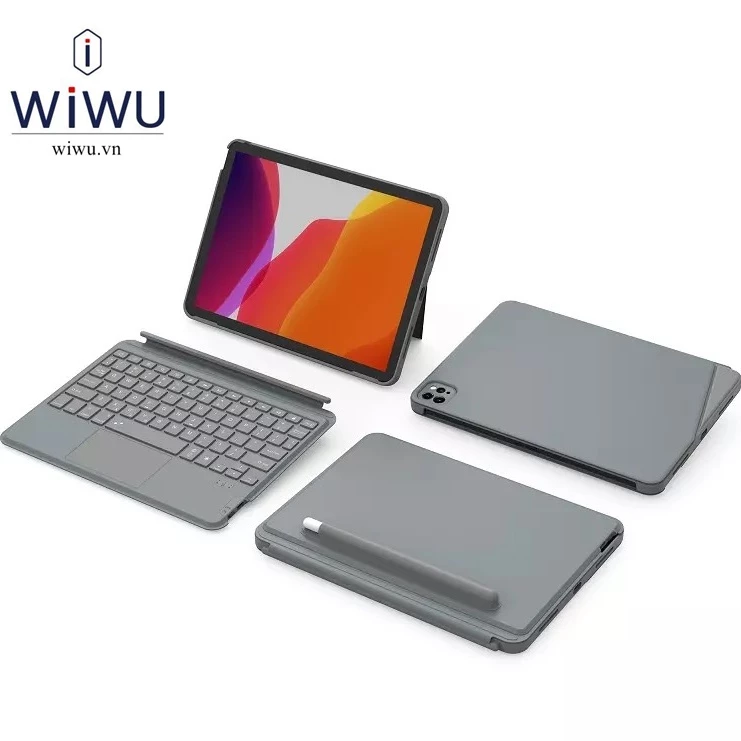Bao da bàn phím WIWU Combo MK005 Keyboard cho IPad Gen 9 /10 , Pro 11 inch / M4 , Air 4 /5 / 6 13 inch M2 M3 , A16 2025