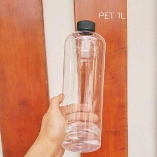 [Kho sỉ]  Chai pet 1 lít siêu dày nắp đen