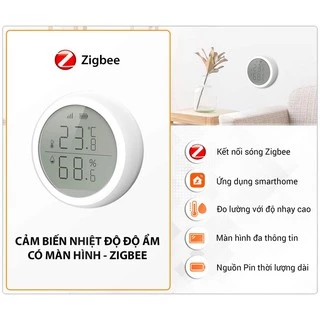 Cảm Biến Nhiệt Độ Độ Ẩm Zigbee Tuya Có Hiển Thị Màn Hình Hiển Thị Nhiệt Độ Độ Ẩm Điều Khiển Từ Xa Qua App