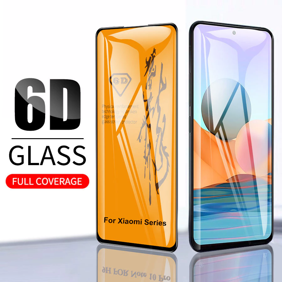 Kính Cường Lực Full Màn 6D cho Xiaomi Mi 11T 10T 9T Pro 11 Lite Redmi Note 7 8 9 10 11 12 13 Pro 9S 10S 11S 9A 9C 10C Poco X4 X3 M3 M4 F2 F3 F4