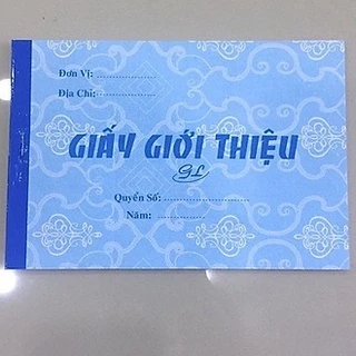 COM BO 10 quyển giấy giới thiệu 1 liên