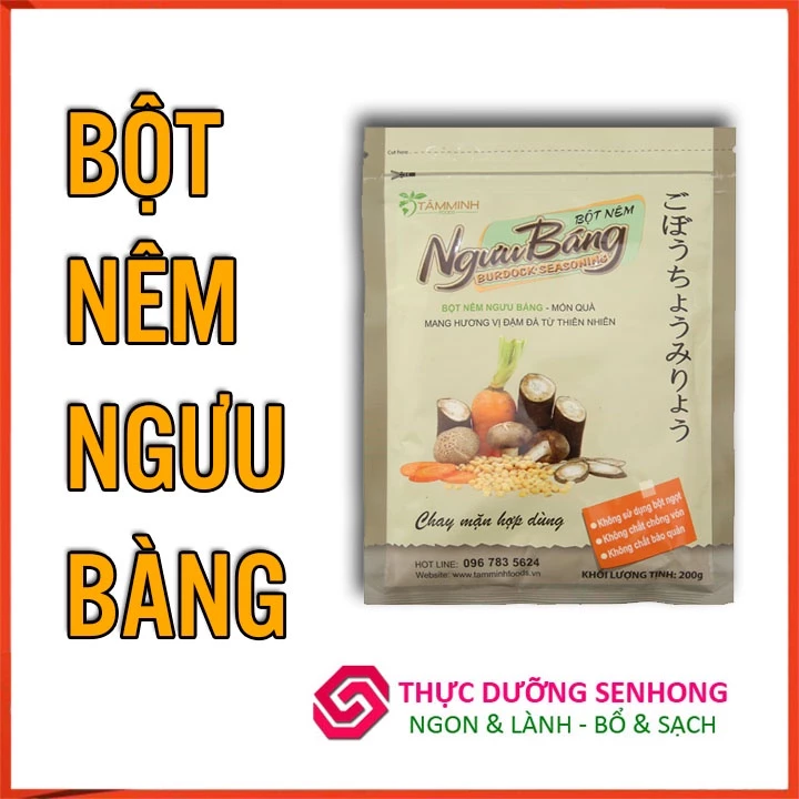 Bột nêm dưỡng sinh ngưu bàng (200gr) 100% từ thiên nhiên - KHÔNG bột ngọt - KHÔNG chất chống vón - KHÔNGchất bảo quản