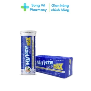 Viên sủi MyVita STRONG MAX (Sả - Gừng – Chanh) 10 viên/tuýp - Bổ sung Vitamin C - Tăng cường đề kháng