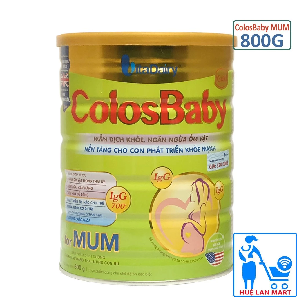 [CHÍNH HÃNG] Sữa Bột VitaDairy ColosBaby Gold for MUM Hộp 800g (Cho phụ nữ mang thai & cho con bú)