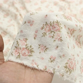 Vải cotton Mỏng Mềm Mại Thoáng Khí In Họa Tiết Hoa Nhỏ Cho Bé