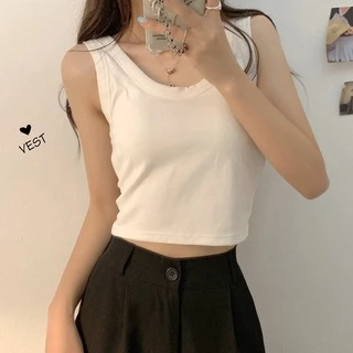 Áo croptop không tay thời trang mùa hè phong cách mới 44851