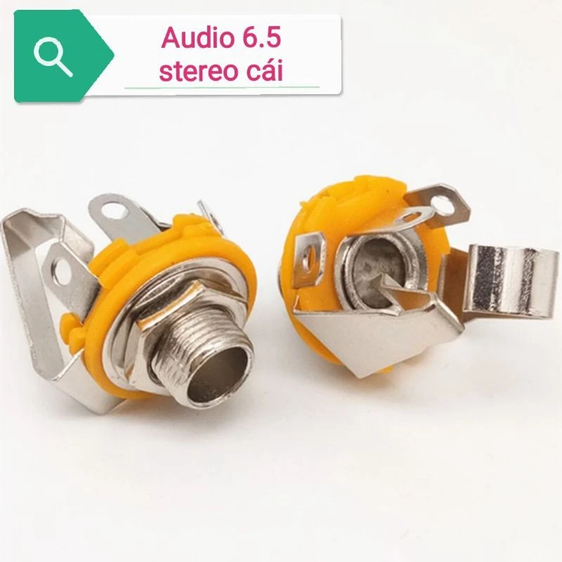 Đầu jack Audio cái 6.5 mm Mono, stereo bắt vỏ máy