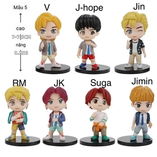 Set 7 mô hình búp bê các thành viên nhóm nhạc BTS (có quà tặng) Mẫu 5