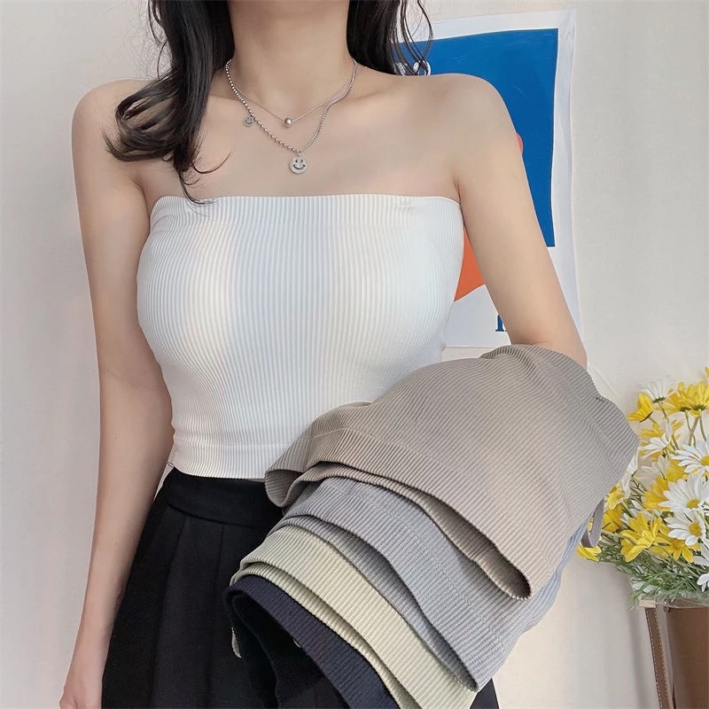 Áo bra nữ cotton tăm croptop 2 dây tháo rời và điều chỉnh được hàng chất mịn đẹp có mút ngực