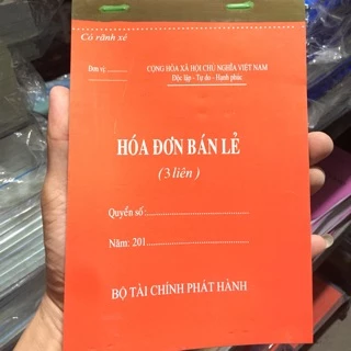 Hoá đơn tính tiền dày 100 tờ A4(1 liên/2 liên/3 liên),bill tính tiền,hóa đơn bán lẻ