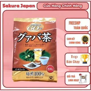 Trà ổi giảm cân Orihiro Nhật Bản trà lá ổi Orihiro Tea hỗ trợ giảm mỡ thừa cải thiện tiêu hóa 60 túi