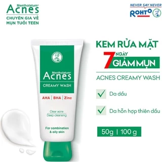 Sữa Rửa Mặt Nữ Acnes Cream Wash 100G Giúp Ngừa Mụn Creamay Wash Chính Hãng.