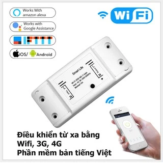 Công tắc wifi điều khiển thiết bị điện từ xa qua điện thoại Smart life - công tắc hẹn giờ - ổ cắm hẹn giờ - ổ cắm wif