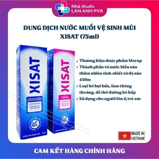 Xịt mũi XISAT (Lọ 75ml) - Dung dịch nước muối biển vệ sinh mũi.