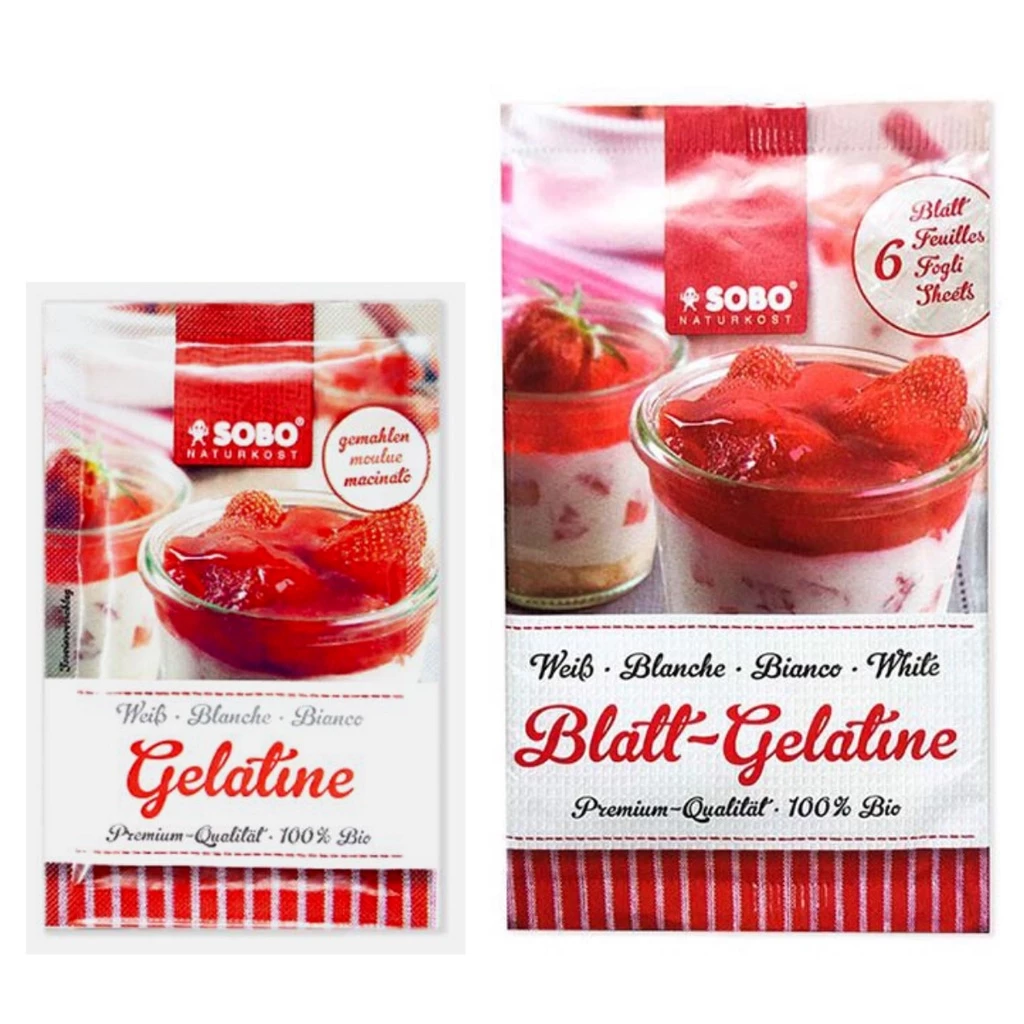 Bột Gelatin Hữu Cơ Sobo Đức Làm Bánh Pudding Kẹo Chíp Kẹo Dẻo Cho Bé