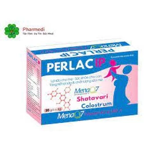 [Nhà thuốc 844] Perlac IP- Cốm Lợi Sữa Giúp Tăng Tiết Sữa Mẹ- Hộp 20 Gói x 4 Gram